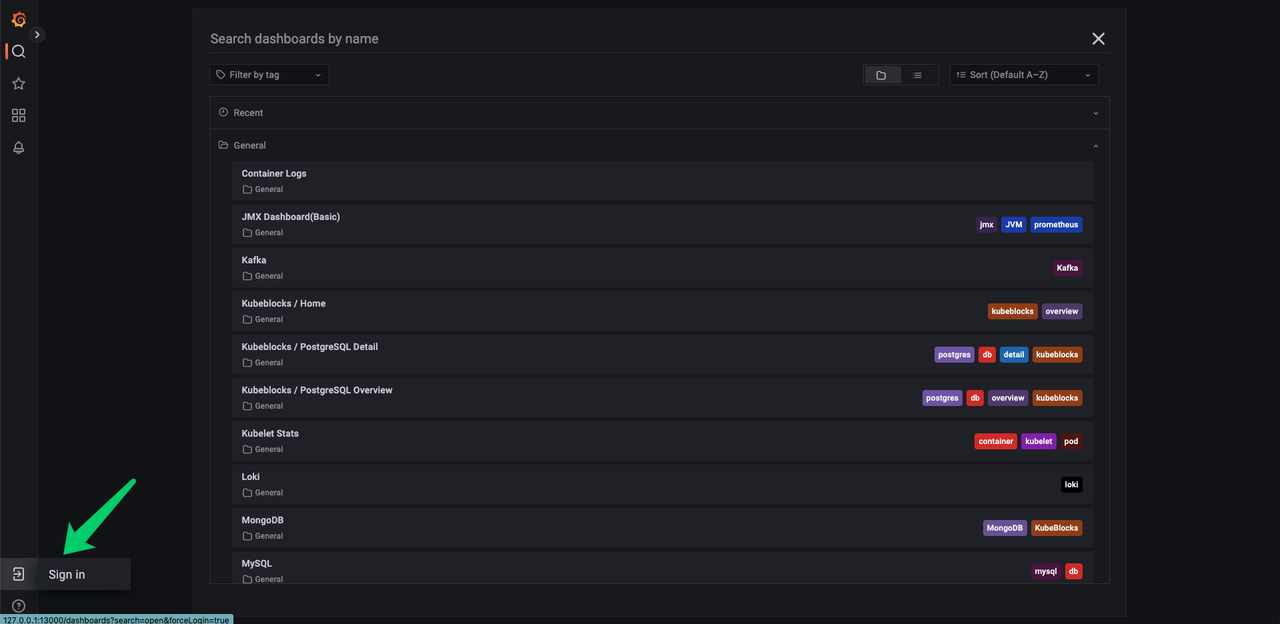 Grafana Homepage